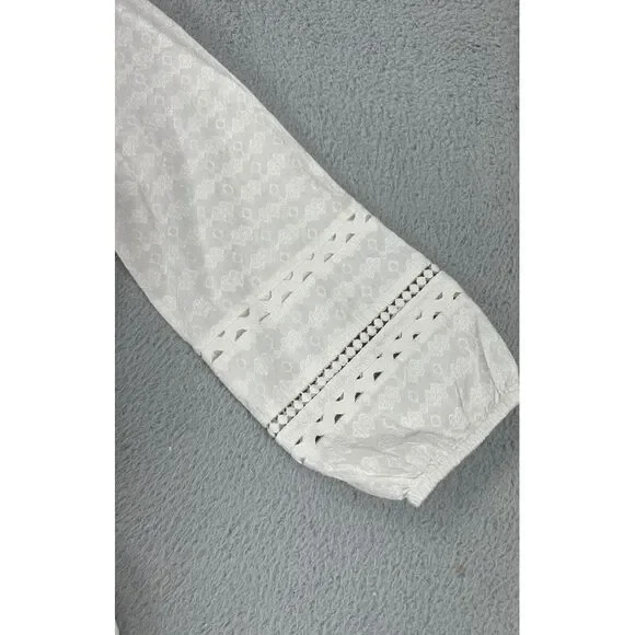 Veronica Beard Womens Mini Dress XL Daeja White Geometric Lace‎ Button Up NEW